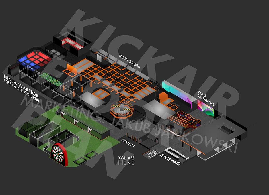 <strong>Kickair Manchester Venue Map</strong> Print Design.