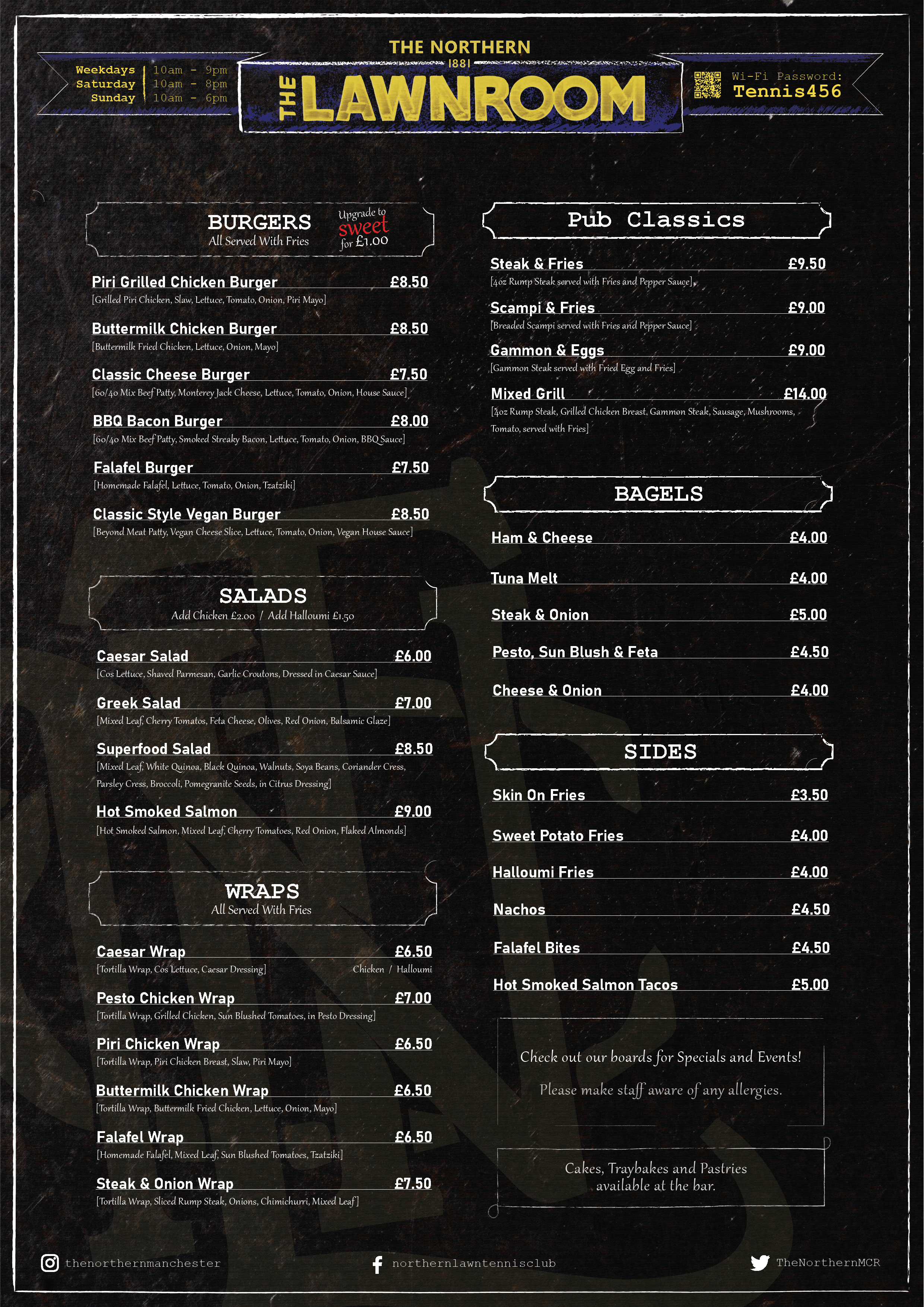 <strong>The Lawnroom Menu</strong> Print Design.