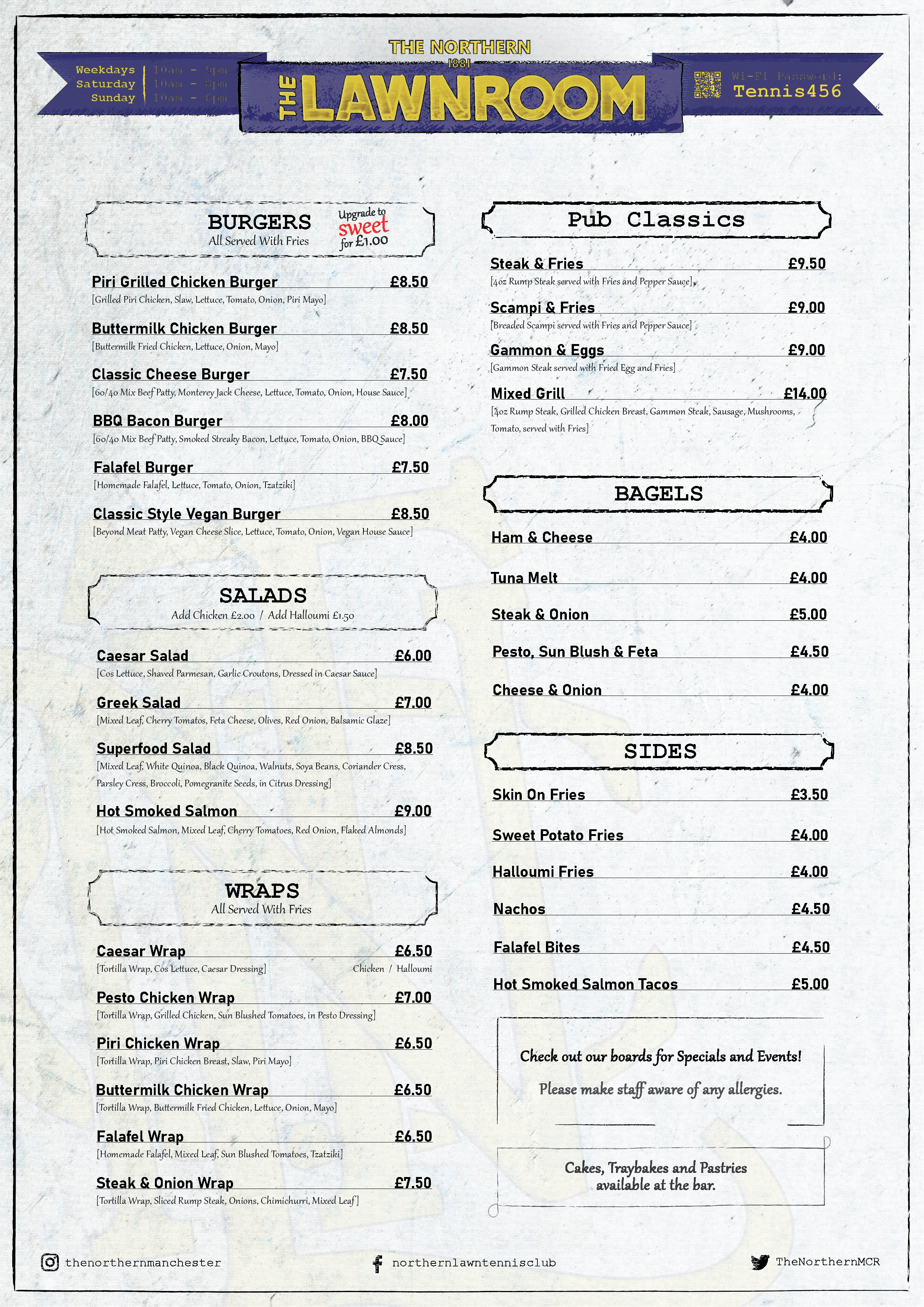 <strong>The Lawnroom Menu</strong> Print Design.