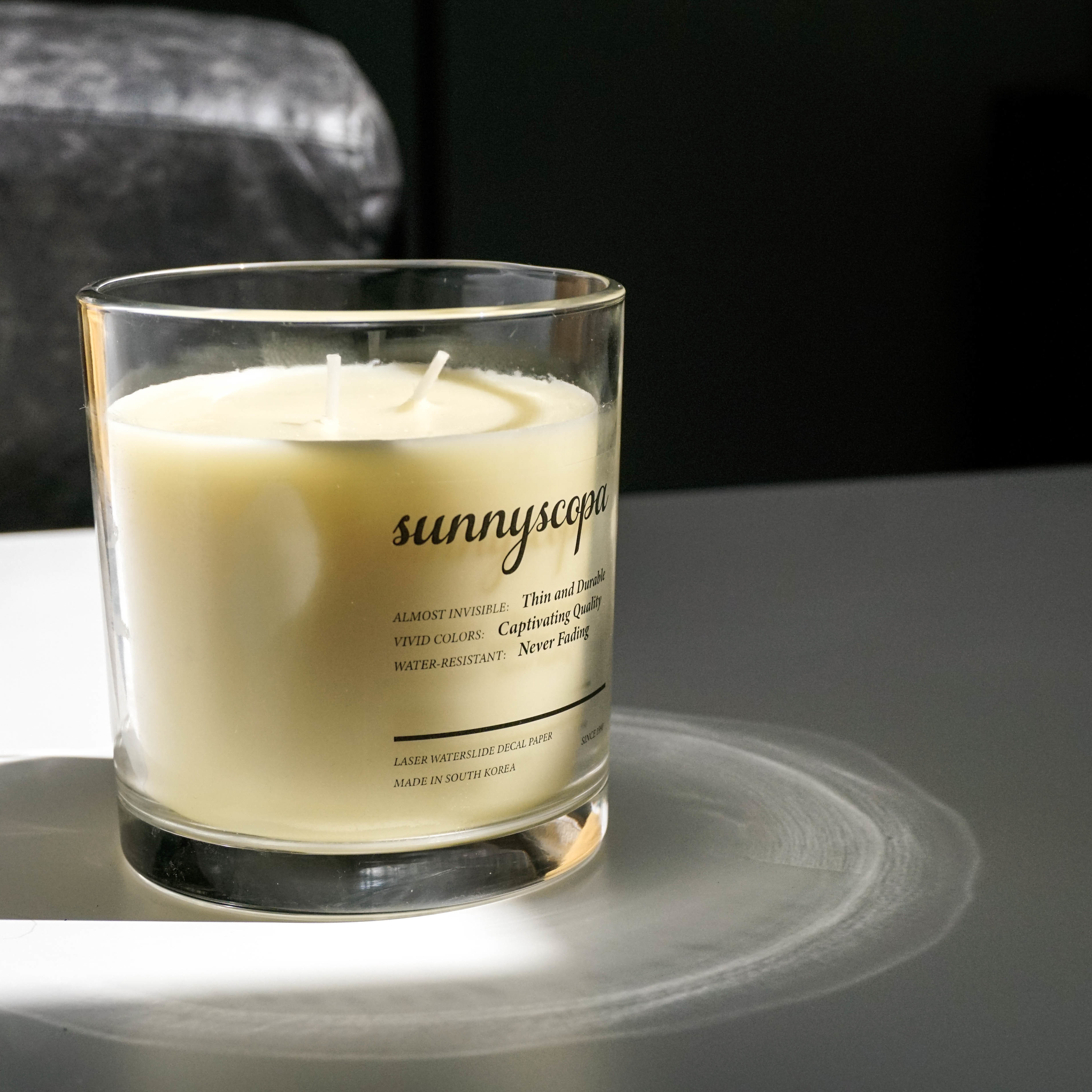 <strong>Glass Candle Decal SNS Post</strong> Design, Photoshoot and Editing.